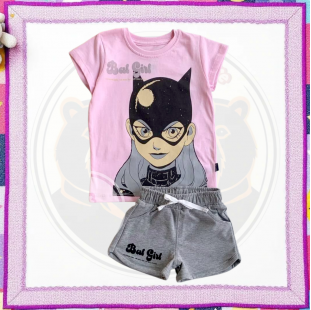 بيجامه بناتي CAT WOMAN مقاس 2 , 4 , 6 , 8