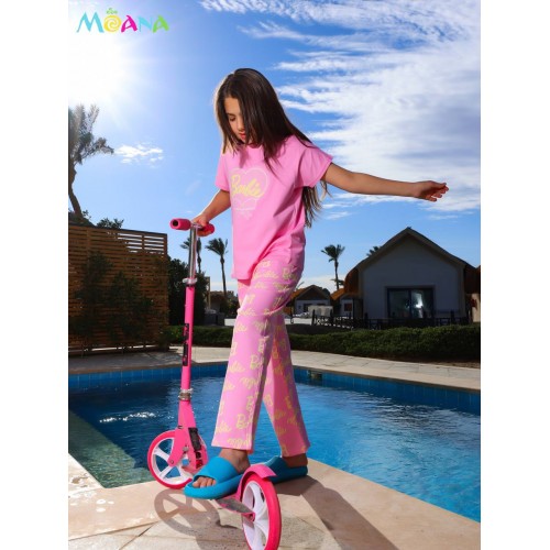 بيجامه بناتي  Barbie  مقاس 4 , 6 , 8 , 10