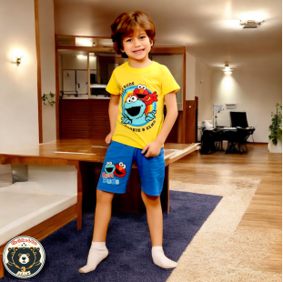 بيجامه أولادي  Elmo مقاس 1 , 2 , 3